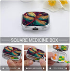 Metal 2 Compartment Pill Organizer Travel Friendly Portable Compact Pill Box - Image 4