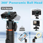 Ailight 60" Extendable Travel Tripod & Selfie Stick - Image 2