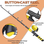 PLUSINNO Kids Fishing Pole, Portable Telescopic Fishing Rod and Reel Combo Kit - - Image 3