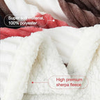 PU MEI Sherpa Blanket Twin Plaid Thick Bed Blanket, 80”*90”Super Soft Flannel - Image 6
