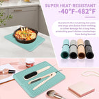 Oversize Silicone Heat Resistant Mat, Heat Mat with for Curling Iron, Travel Cover Cushion for Curling Irons, Hair Bands and Styling Tools(15.7" X 11.8") (Pink)