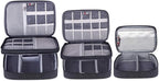 BUBM 3pcs Double Layer Electronic Organizer, Travel Gadgets Bag - Image 2