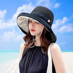 Women Wide Brim Sun Hats Metal Wired Edge Summer UV Protection Beach Fishing Hat - Image 8