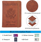 Melsbrinna Premium Leather Passport Holder Covers Case, Waterproof Rfid - Image 5