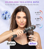 FMZ Flat Iron Hair Straightener Curler and Crimper, Professional 4 in 1 Hair Styling Irons for Straightening, Crimping, Curling, Dual Voltage, Auto Shut-Off, Small and Portable for Women Travel Home