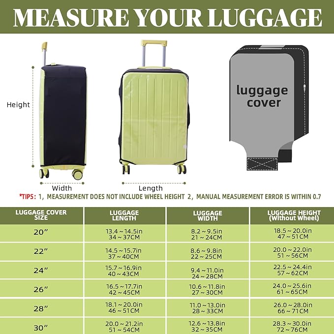 Clear PVC Suitcase Covers Protectors Transparent Luggage Cover Waterproof - Image 6