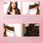 5 in 1 Hot Air Brush - Blow Dryer Brush & Air Curling Wrap Styler with Negative Ion Technology, Hair Dryer Brush for Drying, Curling, Straightening & Styling, Professional Hair Styling Tools