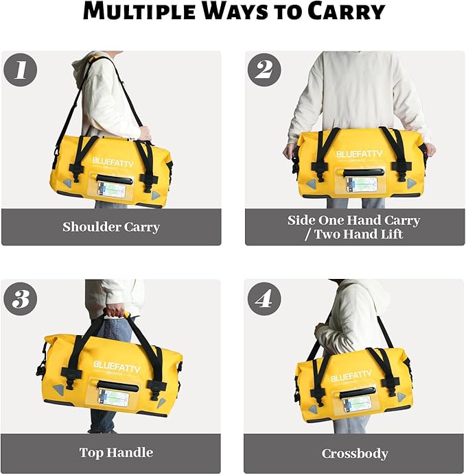 Large Waterproof Duffel Bag Roll-top Heavy Duty Dry Duffle Bags - Image 5