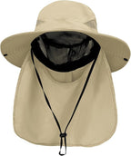 PFFY Sun Bucket Hats for Men Women 3” Wide Brim UPF 50+ Fishing & Beach Hat by PFFY