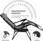 Oversized Padded Zero Gravity Lounge Chair, Foldable Patio Anti Gravity - Image 4