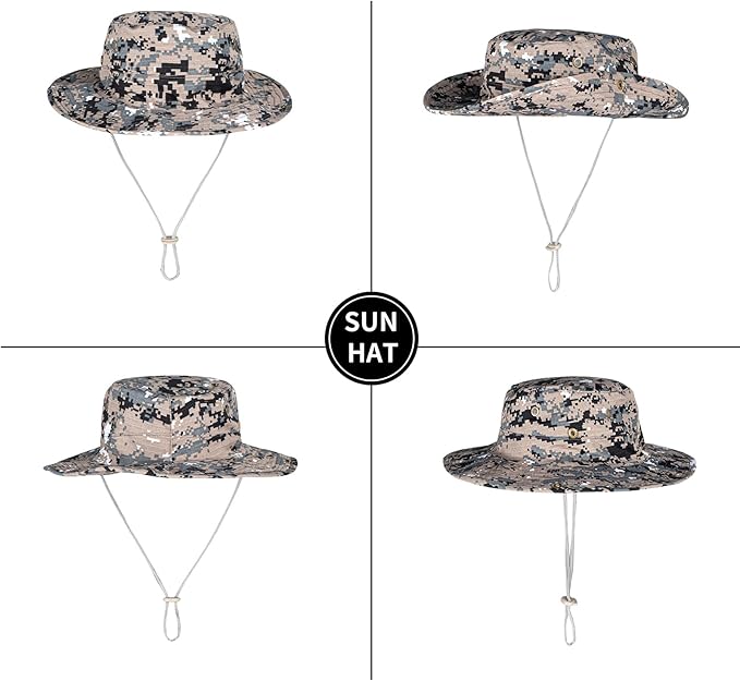Sun Hats for Men Women Boonie Hat Foldable Fishing Hat UPF 50+ Bucket Hat for - Image 3