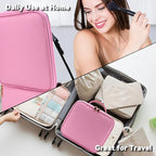 Travel Makeup Bag with LED Mirror and 10x magnifying glass with 3 Lighted - Image 6