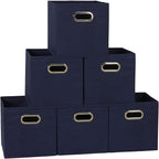 Household Essentials 81-1 Foldable Fabric Storage Bins | Set of 6 Cubby Cubes - Image 5