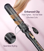Curling Iron 1 1/2 Inch for Big Curls, 14 Heat Settings Big Barrel 1.5 Inch, Ceramic Large Barrel Curling Iron 1 1/2 Inch with Argan Oil Infused,