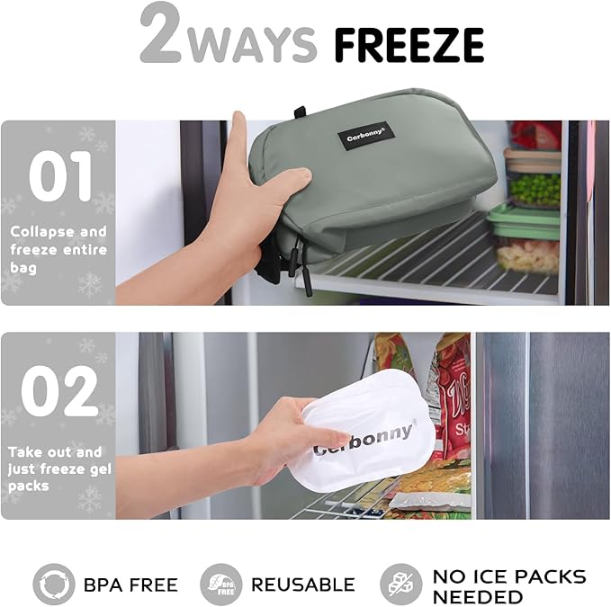 Small Cooler Bag Freezable Lunch Bag - Image 2