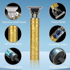 LQTⓇ Professional Beard Trimmer for Men, Rechargeable Hair Trimmer, Hair Clipper for for Hair Cutting, Cordless Electric Razor Shavers, Mens Gifts (Gold)