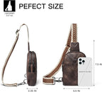 7L Sling Bag for Women Men Leather Small Sling Backpack Daypack Anti Theft - Image 5