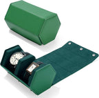 Oirlv Luxury Hexagonal Leather Watch Travel Case Watch Organizer Case by Oirlv
