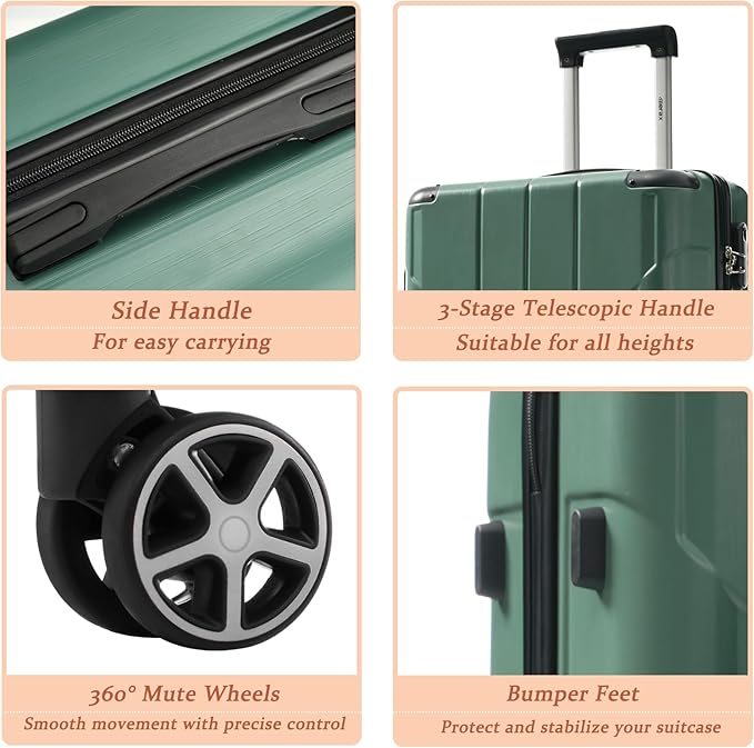 Merax Luggage Sets 3-Piece Hardshell - Image 8