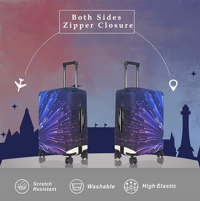 Explore Land Travel Luggage Cover Suitcase Protector Fits 23-26 Inch Case - Image 2