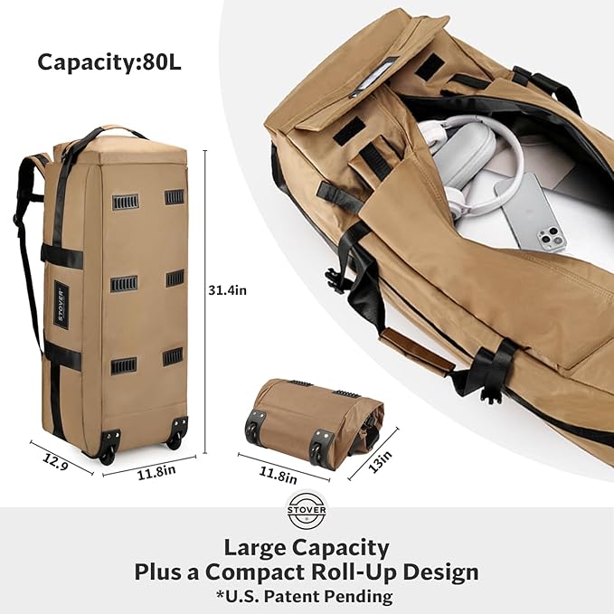 STOVER 80L Rolling Duffel Bag - Image 2