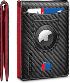RUNBOX AirTag-Wallet-Mens-Slim-RFID Blocking Wallets Leather by RUNBOX