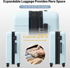 Merax Luggage Sets, Durable Hardshell 3 Piece Suitcase - Image 3