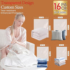 Vacuum Seal Bags for Clothing, 16 Pack Vacuum Storage Bags - Image 2