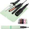 Quccefods Large Heat Resistant Silicone Mat for Hair Styling Tools - Portable Cover for Curling Irons, Flat Irons and Hair Straighteners