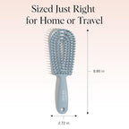 Kitsch Hair Brush Detangler – Flexi Flow Hair Brush for Women, Men & Kids | Detangling Brushes for Curly Hair with Bendable Frame, Bounce Curl Defining Brush for Wet or Dry Strands - Haze Blue