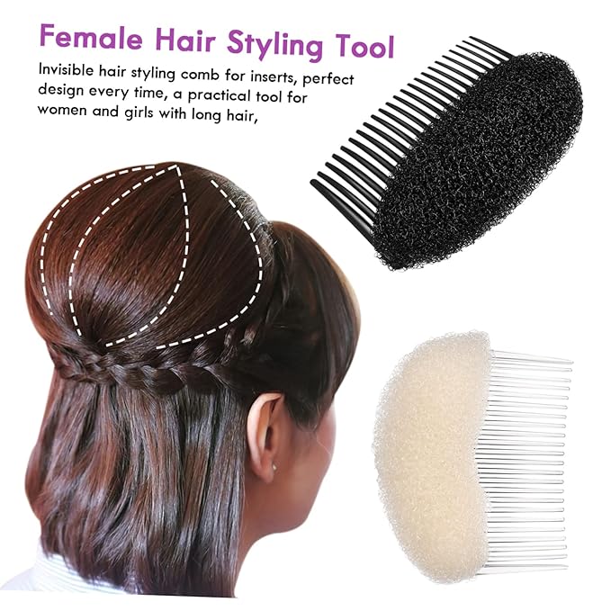 FRCOLOR 18pcs Sponge Hair Shaper Comb for Women Styling Tools Appliances Braids Hair Accessories Bun Maker Tool