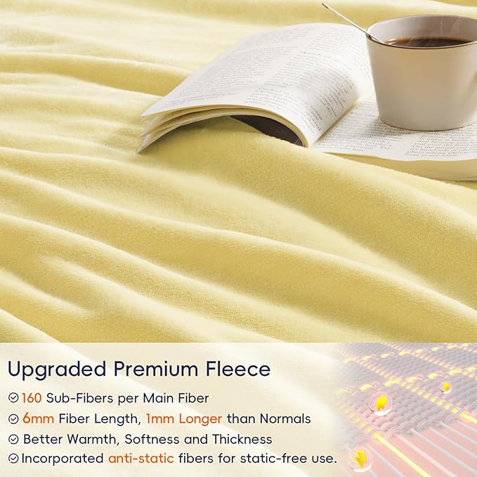 PHF Ultra Soft Fleece Blanket Queen Size, No Shed No Pilling Luxury Plush Cozy - Image 4