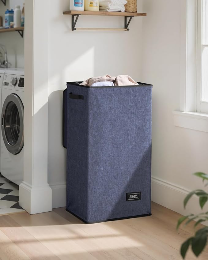 SOLEDI Laundry Hamper with Lid 100L Large & Tall Collapsible Laundry Basket - Image 2