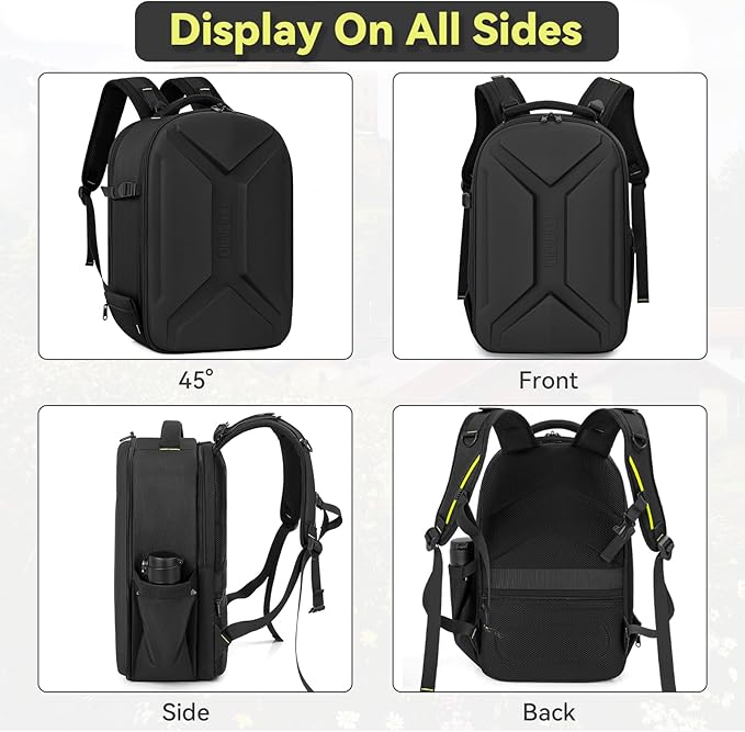 TORIBIO Camera Backpack, Hardshell DSLR Photography Camera Bag, Waterproof Hard - Image 8
