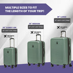 Rails Expandable Hardside Upright Suitcase with 360° Spinner Wheels (Sage / Medium Checked)
