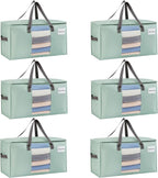 VENO 6 Pack Moving Bags, Comforter and Blanket Storage Bags by Veno