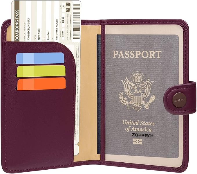 ZOPPEN Passport Holder Women, Passport Cover Travel Wallet Rfid Blocking - Image 2