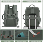 Hanples Women's Large 17.3 Inch Laptop Backpack, Olive Green, Waterproof - Image 6
