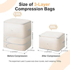 Comforter Storage Bag - 130L Large Capacity Blanket Storage Bags 3-Layer Ultra - Image 2