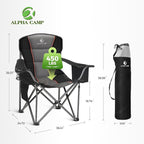 ALPHA CAMP Oversized Camping Chair Heavy Duty Lawn Chair - Image 2