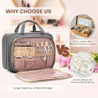 Toiletry Bag for Women with Jewelry Organizer Compartment, Jewelry Boxes for - Image 6