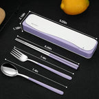 DEVICO Travel Utensils With Case, 18/8 Stainless Steel Camping Utensils - Image 3