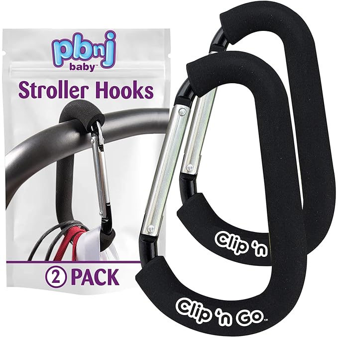 Stroller Hooks for Hanging Diaper Bags by PBnJbaby