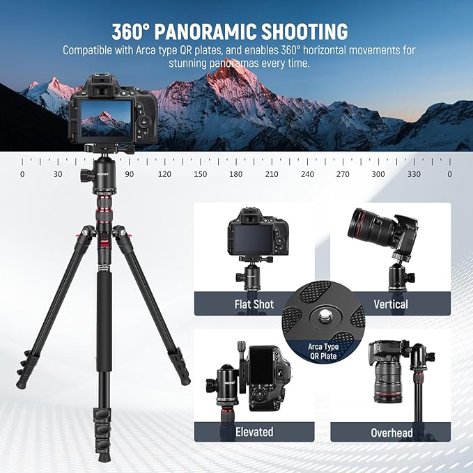NEEWER 77 inch Camera Tripod Monopod - Image 4