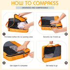 5 Pcs Packing Cubes for Suitcase Large Travel Cubes Carry on Luggage Organizer - Image 3