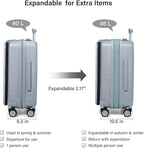 Hanke Hardside Expandable Carry On Luggage, 20 Inch Top Opening Trunk Luggages - Image 2
