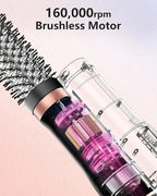 Hot Air Brush, Updated Version Thermal Brush & Hair Dryer Brush One Step Volumizer, High-Speed 1.5 Inch Negative Ion Blowout Express Thermal Round Brush Salon-Quality Blowouts, Hair Shinier & Smoother