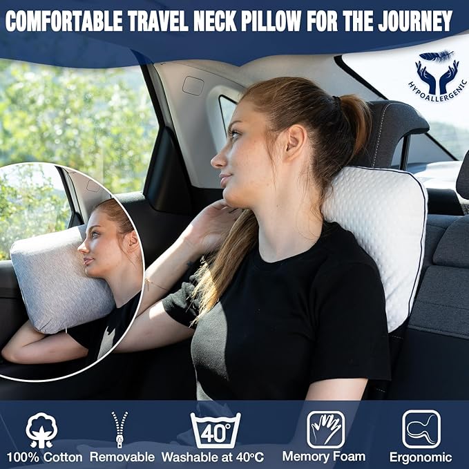 Travel & Camping Comfortable Memory Foam Pillow – Easy to Carry Portable Bag – - Image 3