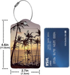 Sunset with Coconut Trees 2 Pack Luggage Tag - Image 4