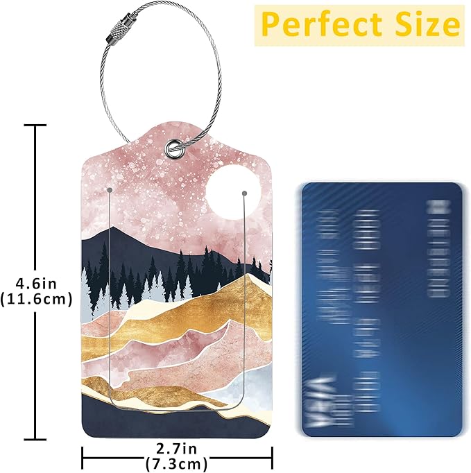 2 Pack Golden Mountains Luggage Tag - Image 2